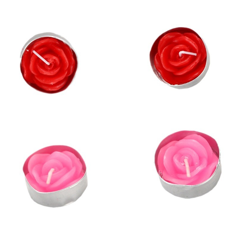 Valentine's Day 12 boxed roses, romantic proposal, tea wax handmade rose-shaped candles, manufacturer wholesale