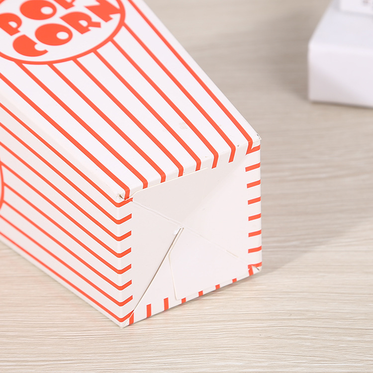 Manufacturers Custom Chicken Popcorn Folding Box French Fries Disposable White Cardboard Packaging Box Popcorn Food Packaging Carton