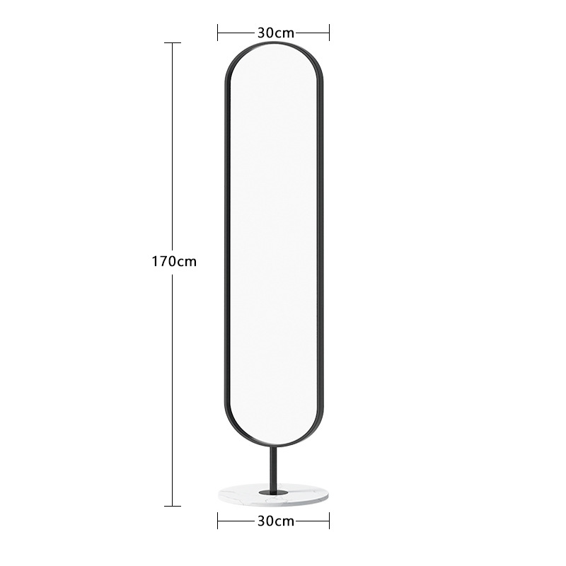 Espejo de piso de estilo de lujo ligero, espejo de cuerpo entero tridimensional de borde estrecho para dormitorio doméstico, espejo de cuerpo completo de niña de almacenamiento minimalista moderno