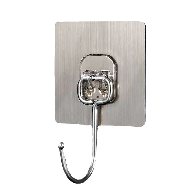 No-Drill Stainless Steel Large Hook, Coat Hook, Transparent Thickened Heavy-Duty Anti-Slip Anti-Rust Durable Large Size for Bathroom Door