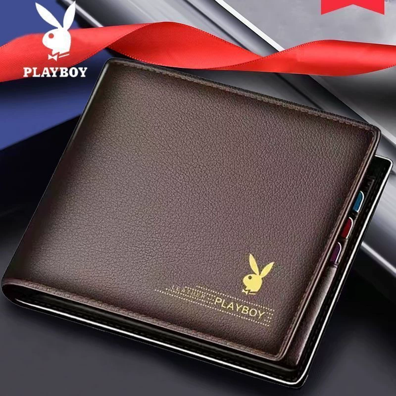 花花公子 Men's short thin wallet for students