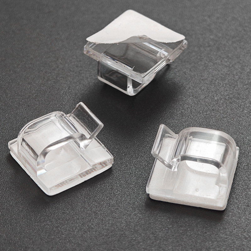 작은 정사각형(흰색 가죽 투명 접착제)