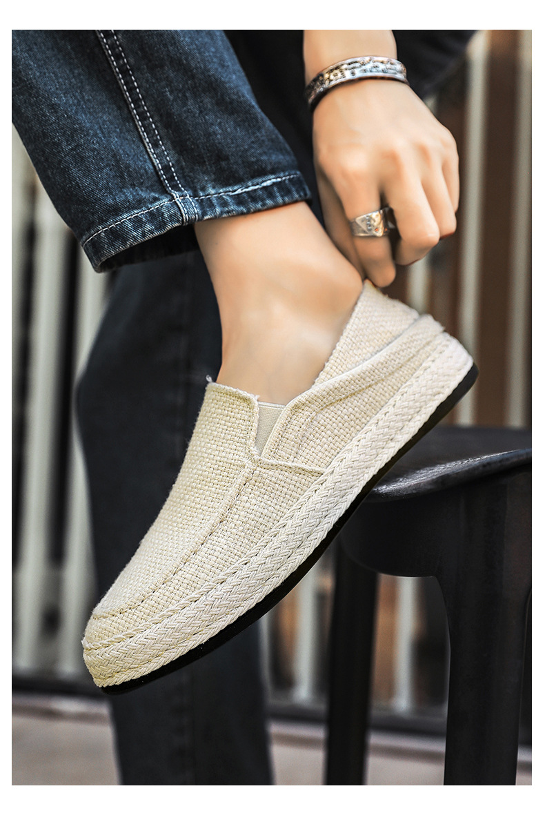 Men's Casual Solid Color Round Toe Espadrilles display picture 3