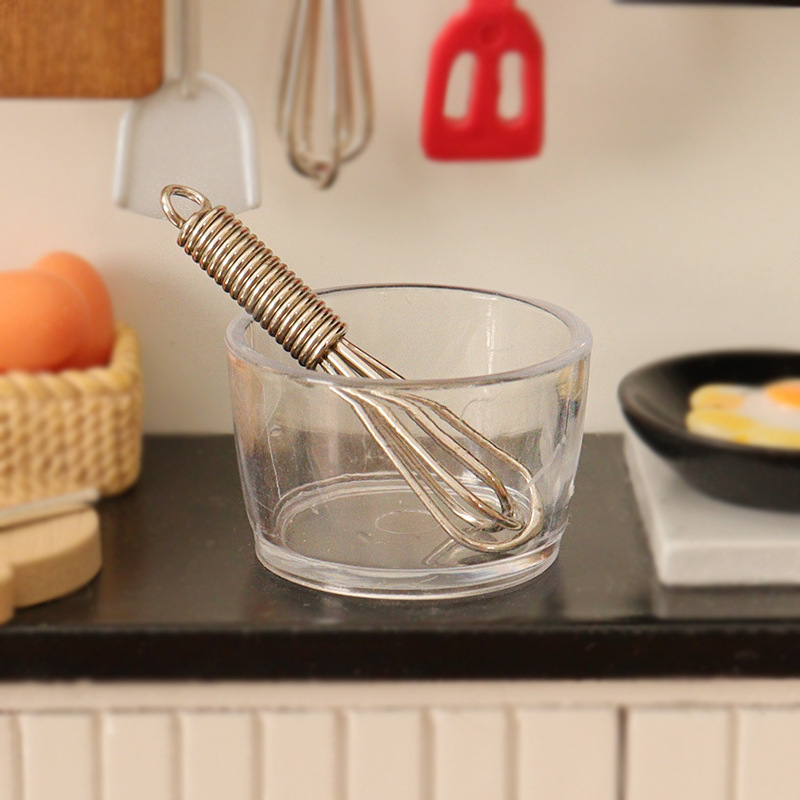 doll house mini simulation egg beater container cup kitchen basin bowl scene diy ornaments miniature model decoration