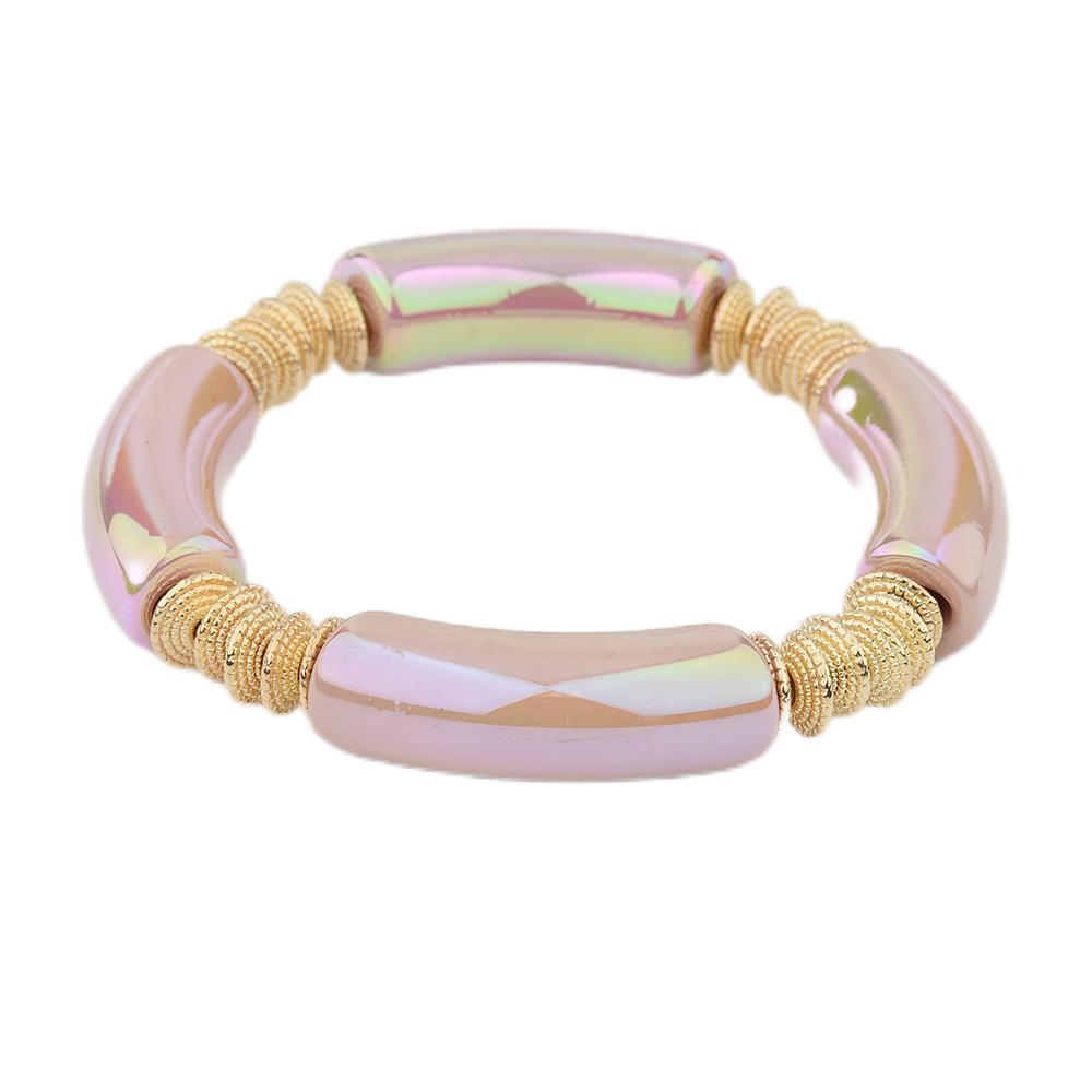 Alloy Pendant Material Acrylic Inlay Material Bangle Classification Alloy Chain Material Basic Modern Style Geometric Metal Wholesale Bangle