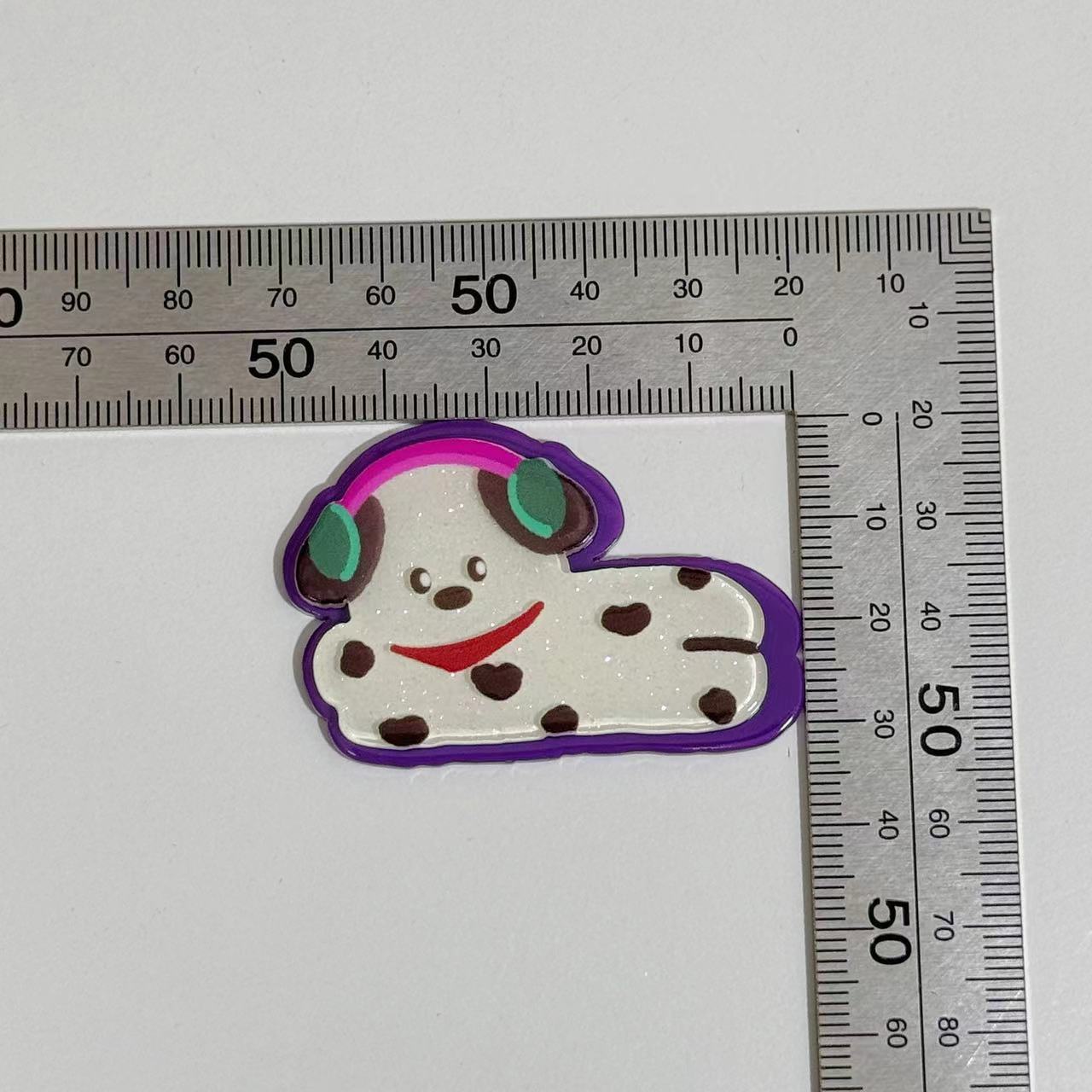 자주색 강아지 이어폰
