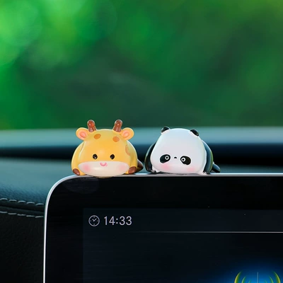 Car ornaments – Cartoon Animal - fawn-panda-two-pack