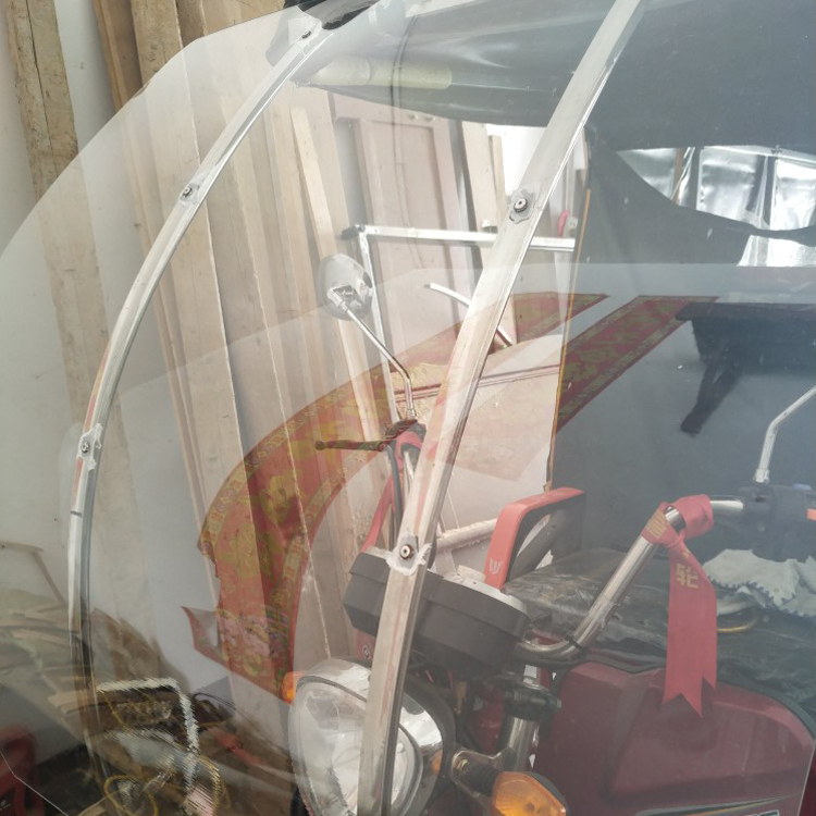 Electric tricycle windshield motorcycle canopy front windshield high-definition windshield thickened and modified