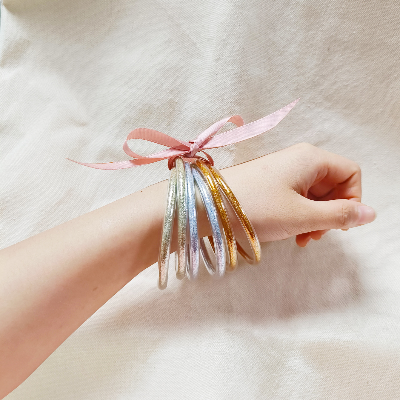 plastic woven bracelet
