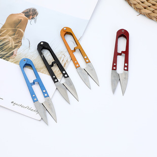 Large Hu Yi knife scissors thread cutting head household U-shaped small spring scissors industrial tailor tip scissors wholesale yarn scissors