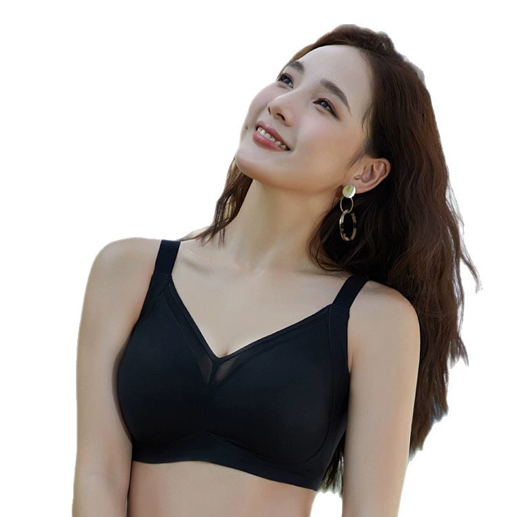 [702轻简时尚防滑果冻胶无痕内衣轻薄显胸小贴合无感提拉承托文胸]