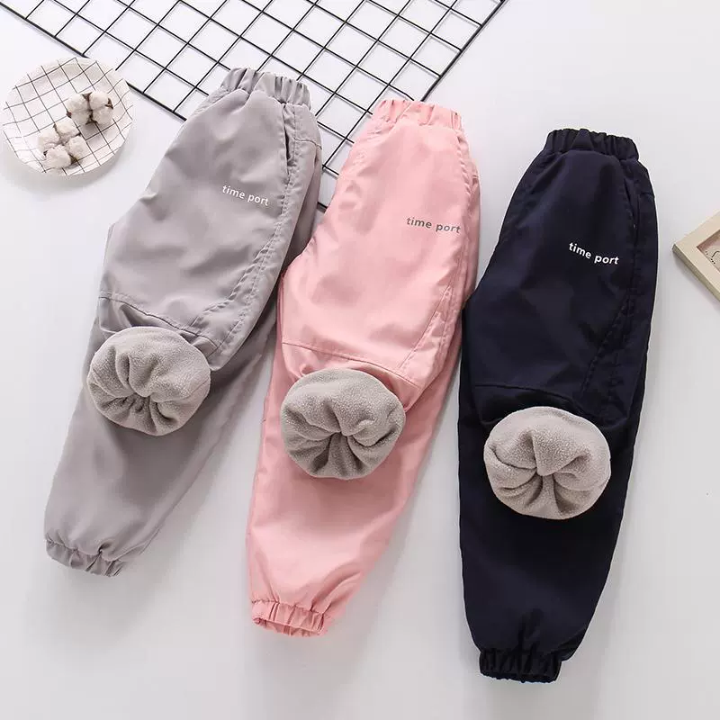 Детские флисовые брюки на осень-зиму 2025: новая модель, детские брюки-софтшелл с мультяшным принтом, зимние повседневные брюки в корейском стиле для девочек