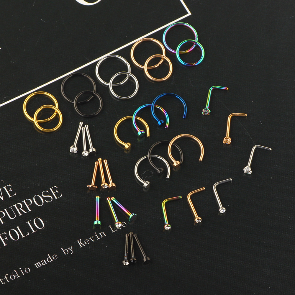 Pointed titanium steel lip stud product view