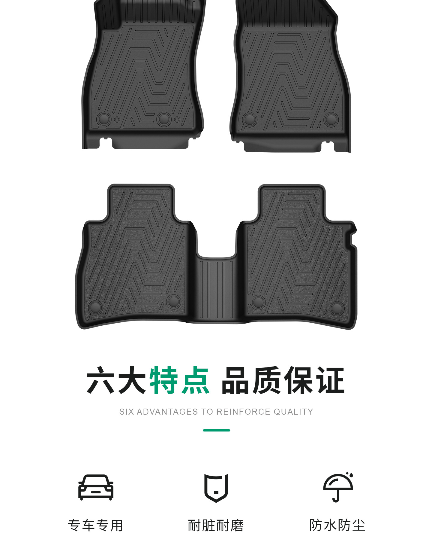 Suitable for Nissan models, custom-made TPE car floor mats, eco-friendly material, automotive-grade standard, zero formaldehyde, wear-resistant