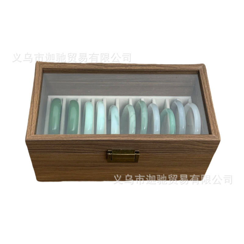 手镯收纳盒高档精致首饰品盒黄金玉器镯子翡翠手串整理展示收藏盒|undefined