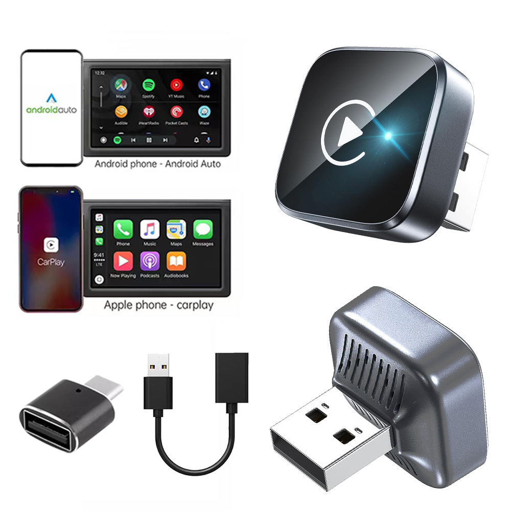 New Car Wireless Carplay Box Android Two-In-One Adapter Car Connectivity 2025 Cross-Border