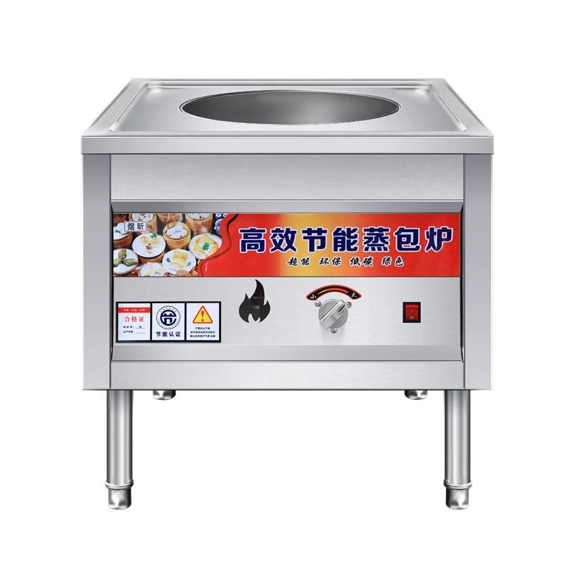 horno de vapor comercial de ahorro de energía de gas vapor eléctrico pan al vapor bolsas de jaula multifuncionales completamente automáticas