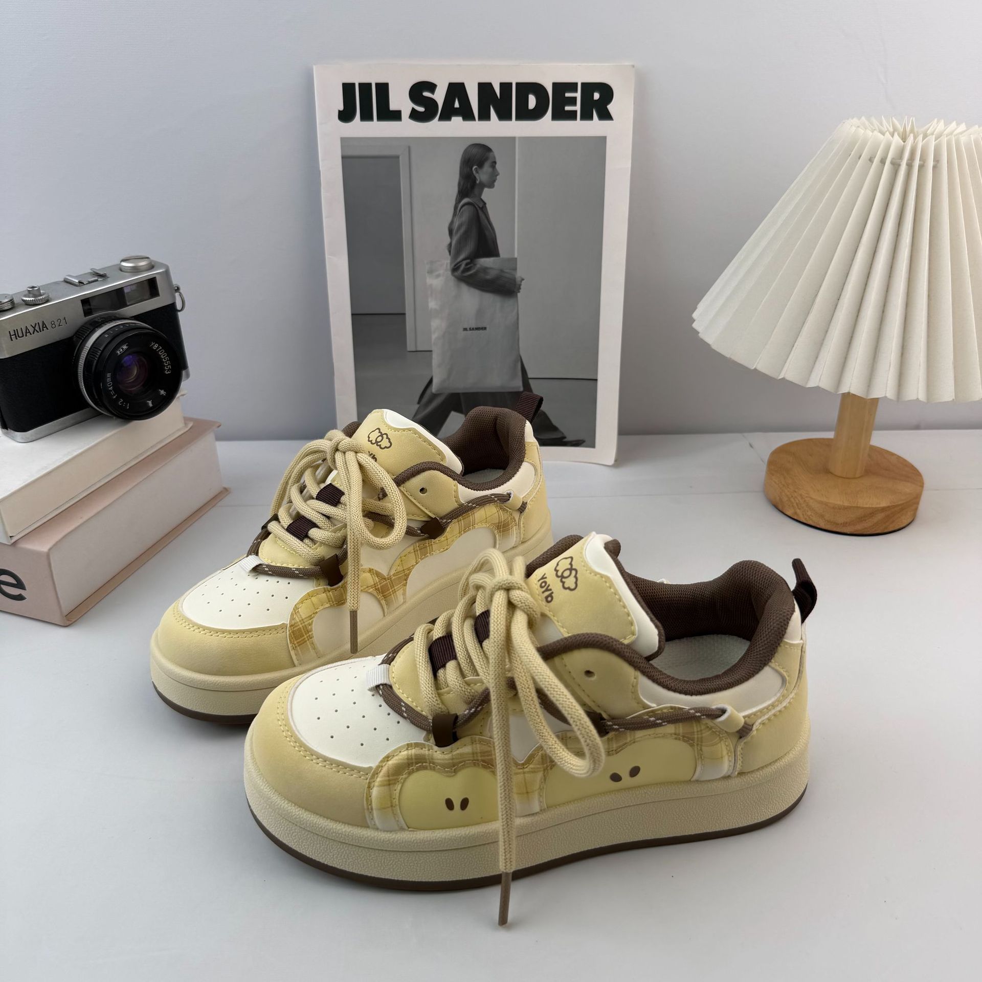 Yuanbo Nichong retro puerto zapatos de skate para mujeres 2025 otoño nuevo estilo universal zapatos chique estudiantes zapatos de mujer de suela gruesa