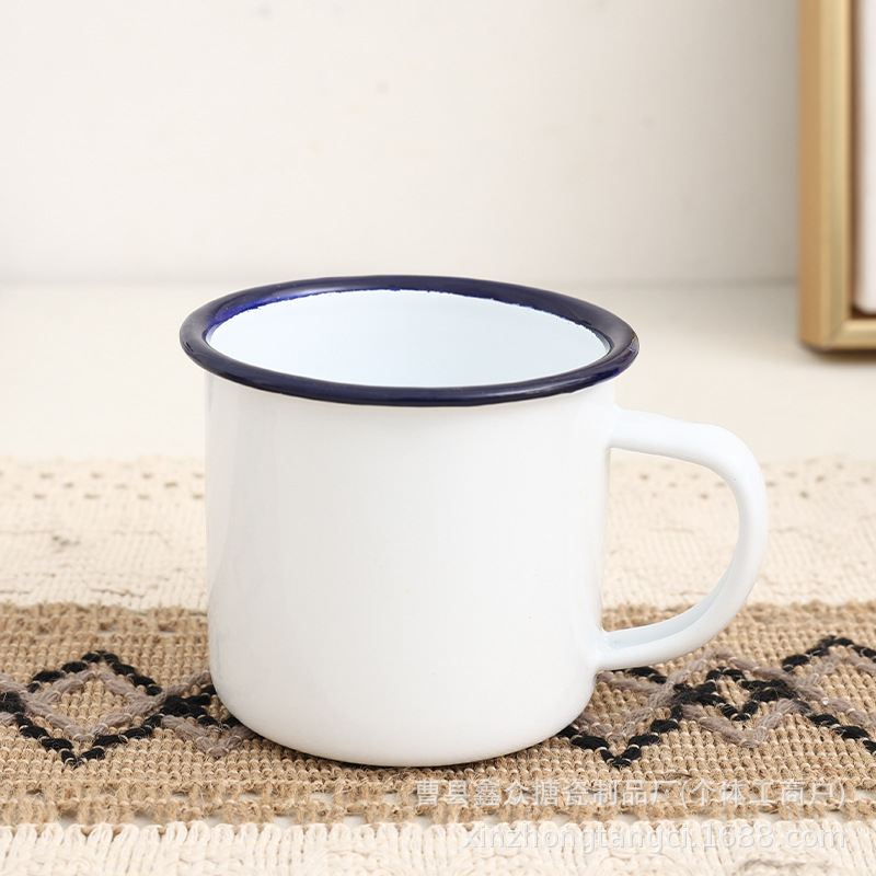 360ML tazas de esmalte transfronterizas al por mayor tazas de té de esmalte gruesas tazas de color tazas de té de estilo antiguo tazas personales image 7