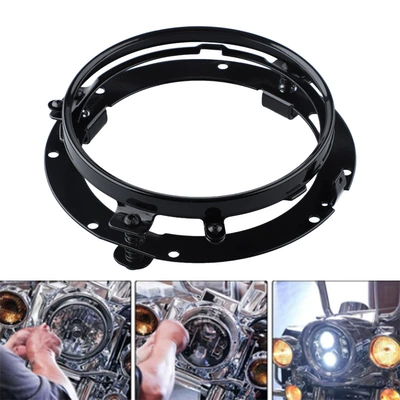 Harley Glide 7-inch Wrangler headlight modification bracket round spray paint plating headlight fixing bracket