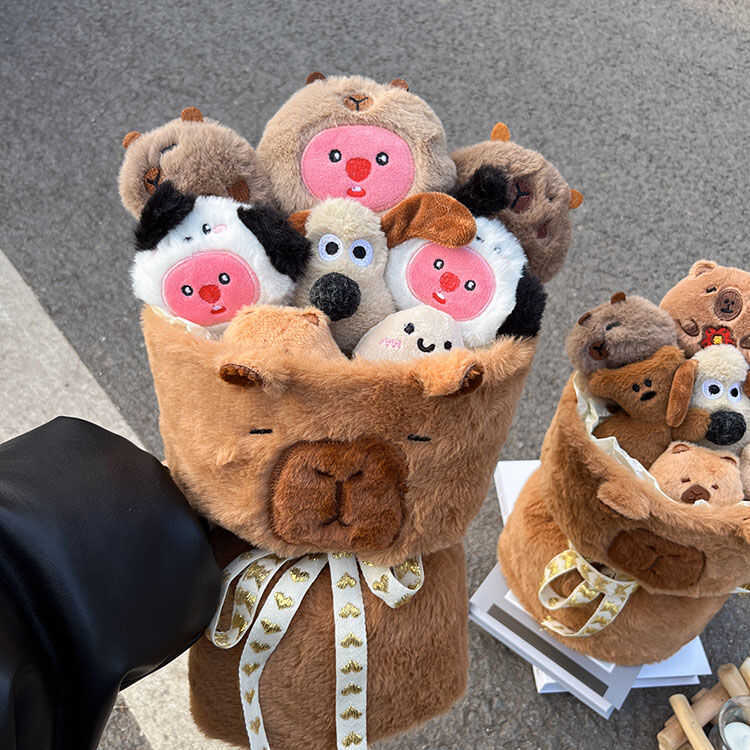 創意カピバラ人形の花束彼女の誕生日プレゼントネットは友達の親友の子供にプレゼントします。|undefined