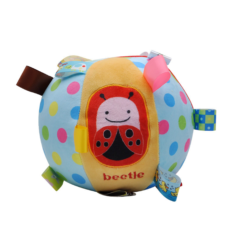 Campana recién nacida agarrando entrenamiento de pelota de tela bebé educación temprana peluche campana agarrando mano campana juguetes para bebés