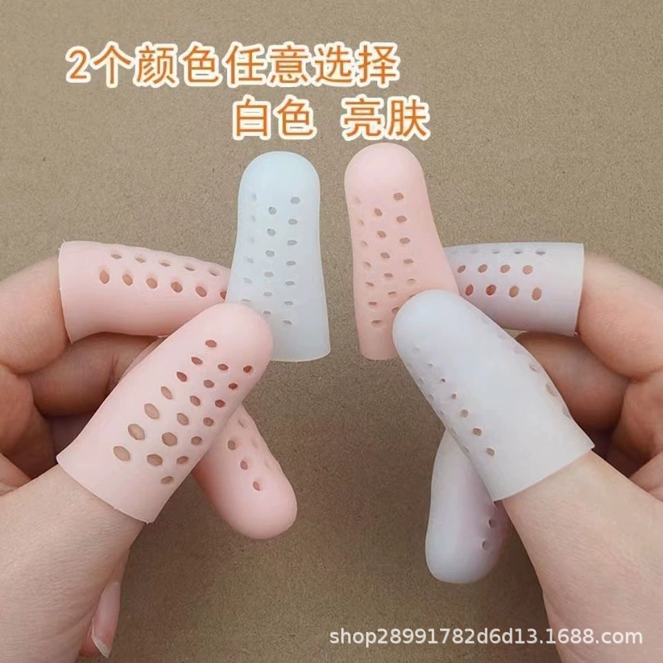 Новый стиль с воздухопроницаемыми отверстиями не душные палец силиконовый рукав пальца для защиты пальцев от сухости и растрескивания увлажняющий набор для письма от износа и боли