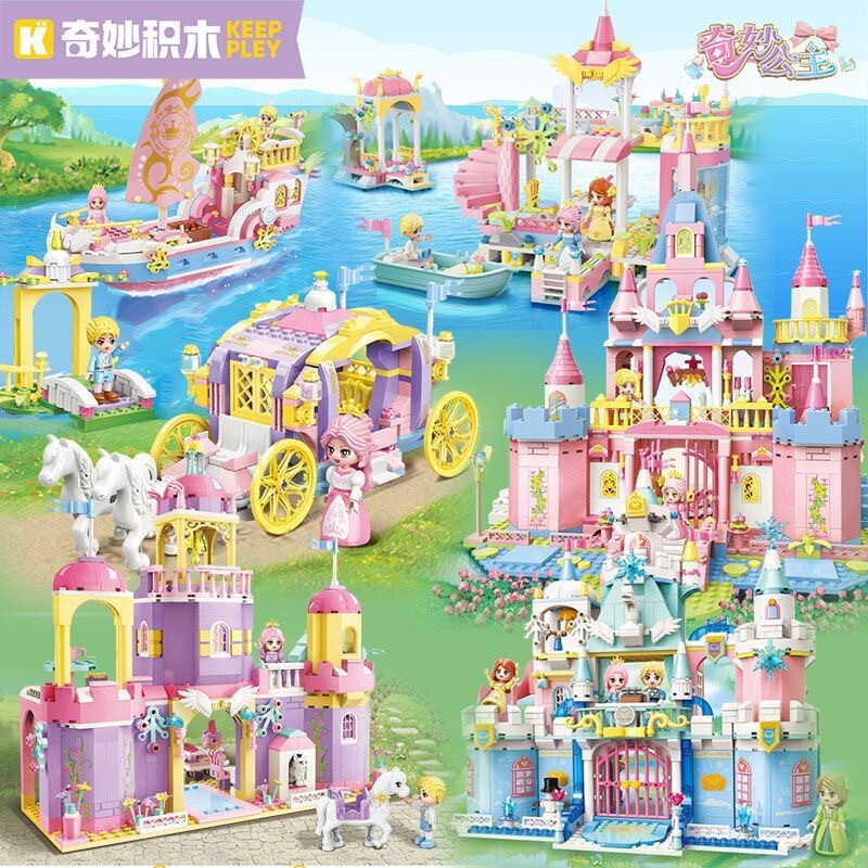 Wonderful Building Blocks for Girls, Princess Baby Castle, Educational Girls' Villa House, Pretend Play Children's Toys Wonderful Building Blocks for Girls, Princess Baby Castle, Educational Girls' Villa House, Pretend Play Children's Toys