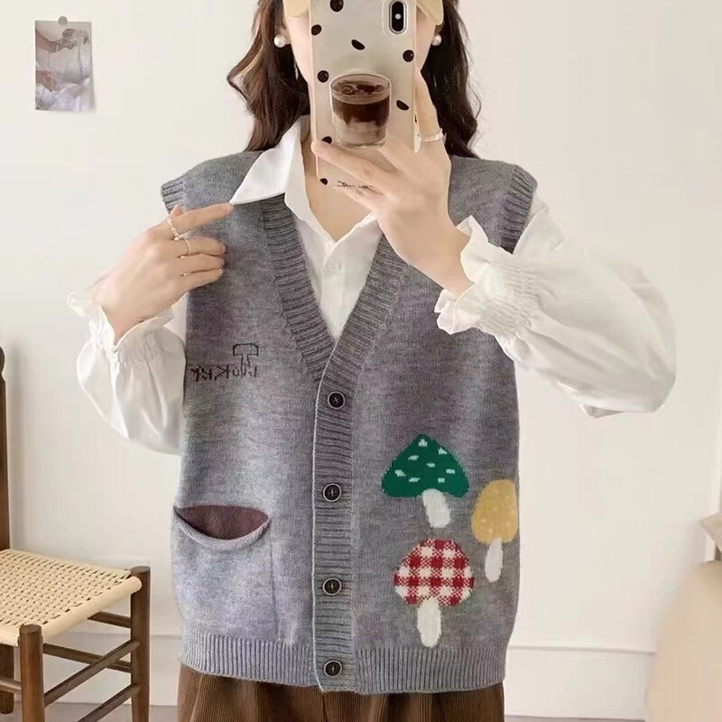 马甲背心针织气质外套秋冬新款时尚毛衣高级感显瘦女洋气外套开衫|undefined