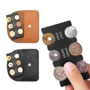 Cross-Border Same Coin Purse Coin Purse Japanese Style Portable Hand-Held Coin Pop-Up Money Clip Leather Coin Clip