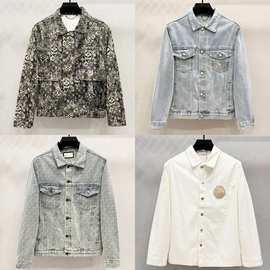 高版本 古家DO家迪家驴家2025秋季logo字母提花刺绣牛仔夹克外套