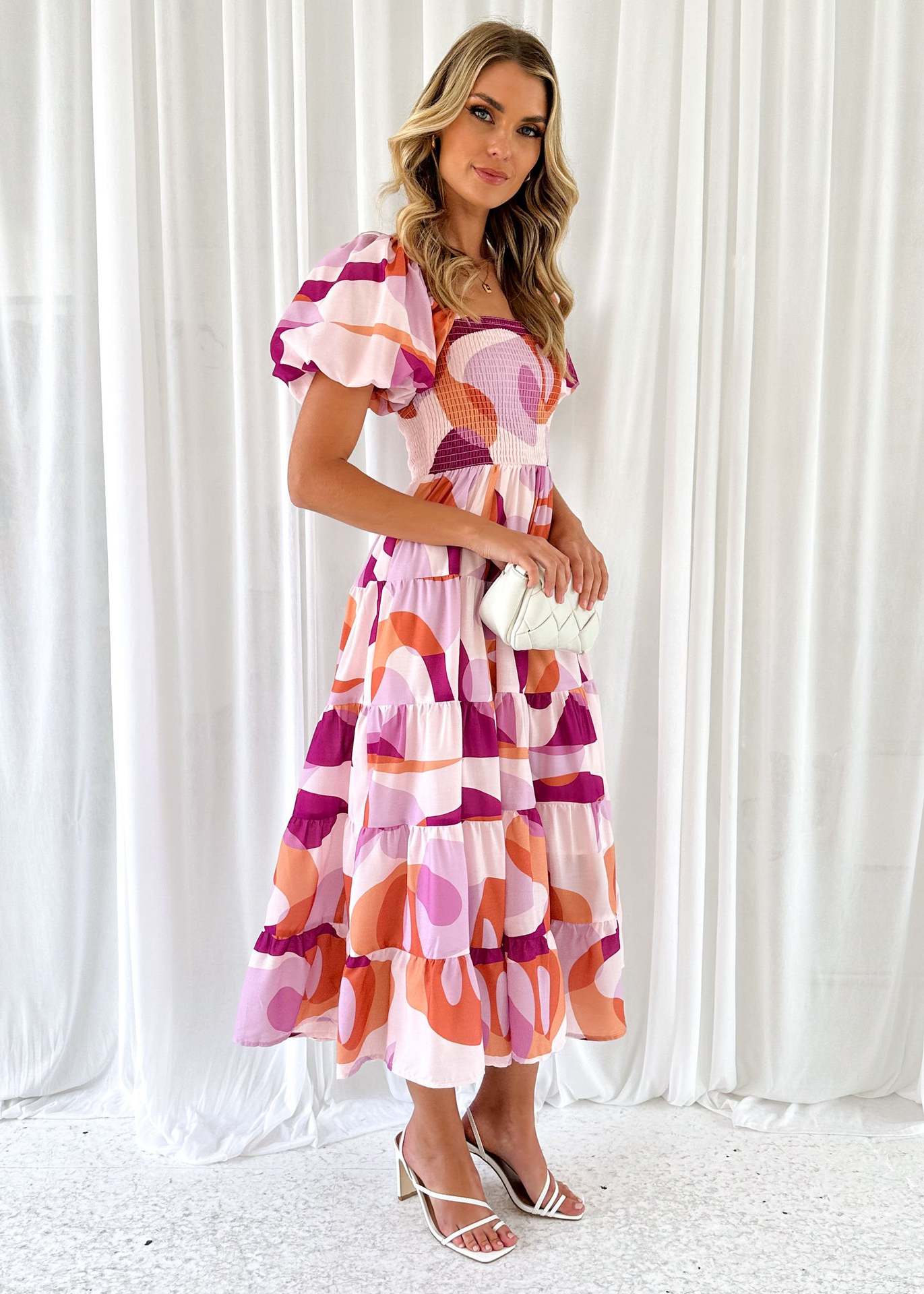 301g Weight Maxi Long Dress Dress Length Type Short Sleeve Sleeve Length Regular Dress Dresses Type Puff Sleeve Sleeve Type Polyester Fabric Type Mid Waist Waist Line Travel, Daily Occasion Boat Neck Neckline Regular Fit Fit Type Flower Pattern Summer, Spring Season Women's Gender Elegant, Classic Style Style Wholesale Women's Elegant Classic Style Flower Travel Daily Boat Neck Short Sleeve Regular Dress 26