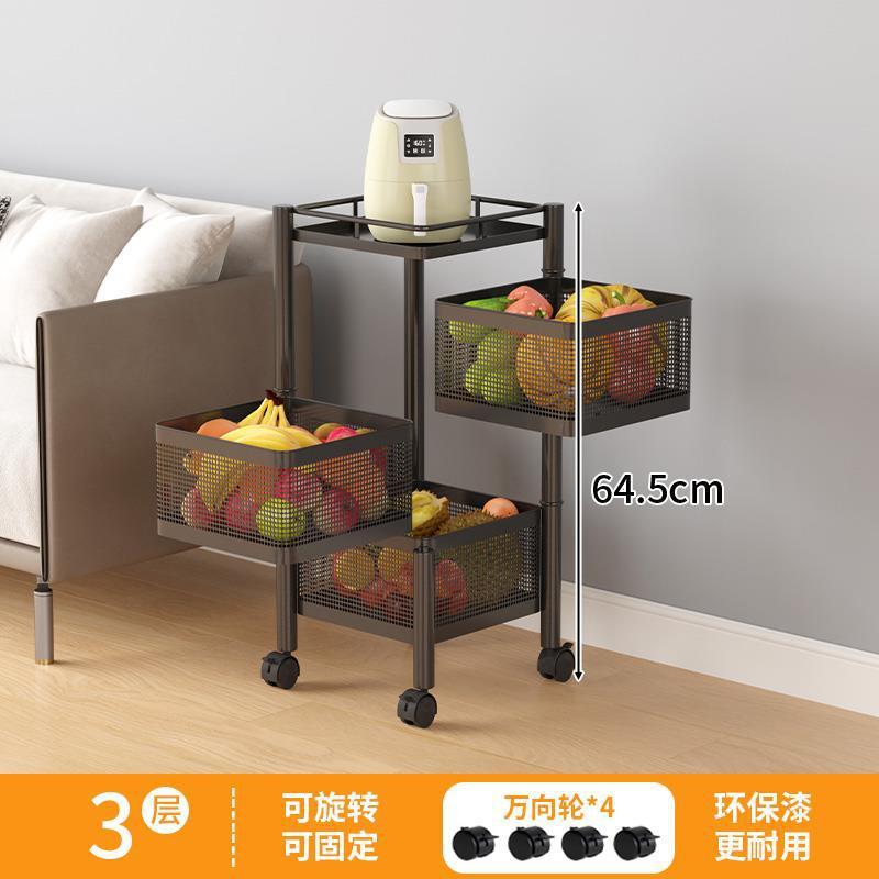 小推车置物架可移动家用客厅高颜值零食水果厨房蔬菜落地收纳架子|undefined