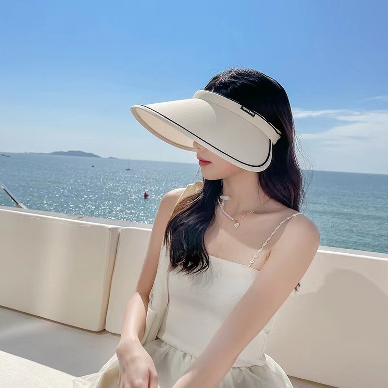女性用夏の日焼け止め帽子、UV空のトップハット、紫外線防止、大きなつばのフルフェイスハット、女性用サイクリング日焼け止めキャンディーハット|undefined