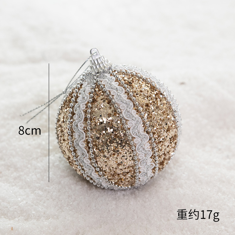 クリスマス装飾品クリスマスボール吊りボール彩色ボールクリスマスツリー吊り飾りカラーボールdiy部品配置|undefined