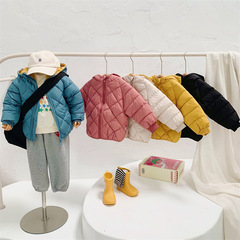 2023 Autumn/Winter New Children's Down and Cotton Jacket for Boys and Girls, Small to Medium Children's Fleece-lined Warm Cotton Jacket for Import and Export