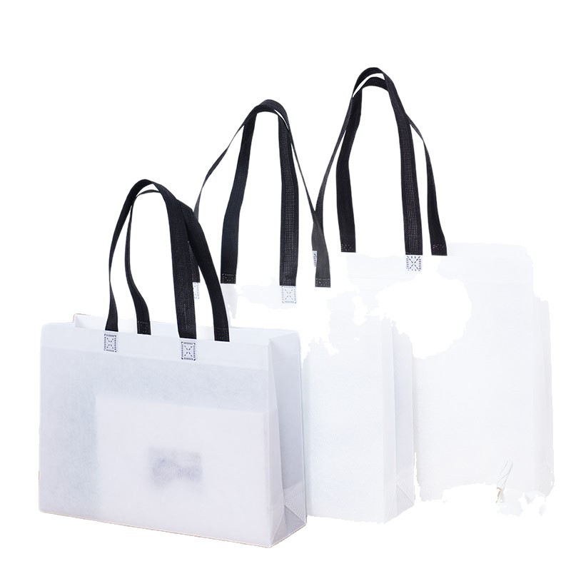 Bolsas de tela no tejida personalizadas tienda de ropa bolsas de mano de alta calidad logotipo impresión de película espesa ropa bolsas de compras personalizadas