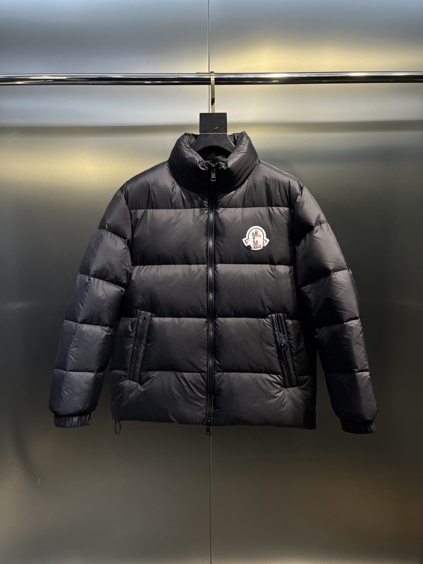 蒙家2025冬季新款大图标连帽加厚鹅绒短款男士羽绒服夹克外套.|undefined