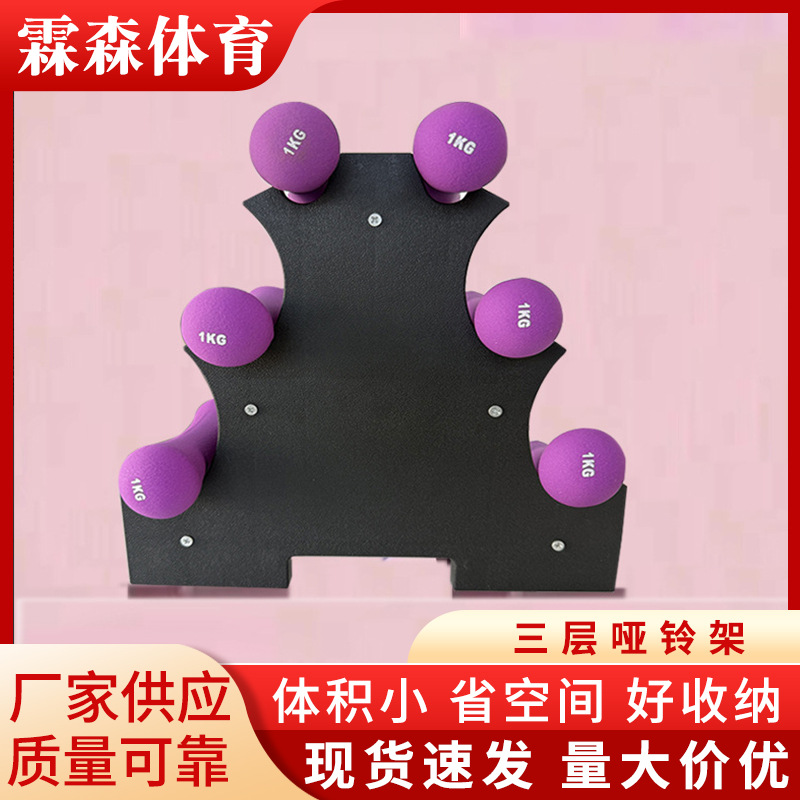 Vertical Dumbbell Rack for Home Fitness, Three-Layer Small Dumbbell Stand, Storage Rack, Equipment Organizer