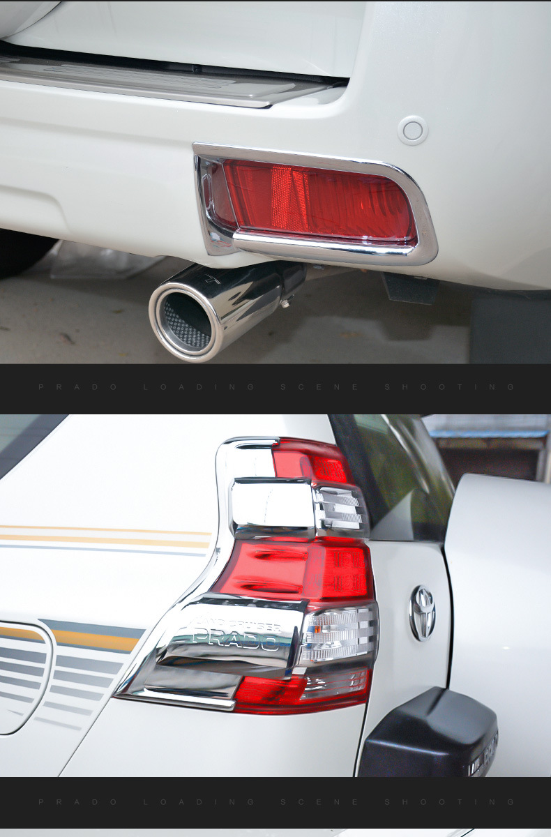 Special 10-21 Toyota Prado front and rear fog lamp cover overbearing headlight eyebrow tail lamp cover trim modification