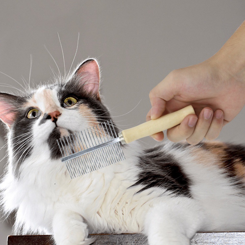 越境卸売ペット猫櫛木柄単列櫛二列櫛高さ高さ櫛猫櫛毛順毛|undefined