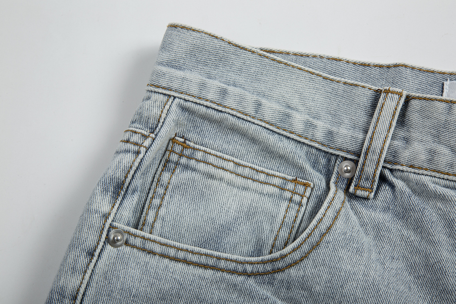 Men's Clothing high street loose Parisian style RO style distressed straight leg ripped cat whisker jeans overalls_voghion.com