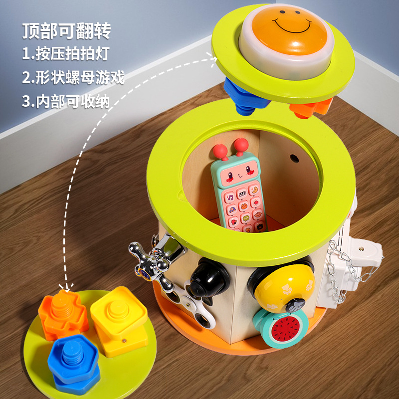 Montessori baby puzzle cordón de zapato puzzle multifuncional educación temprana junta ocupada jardín de infantes campana de entrenamiento de movimiento