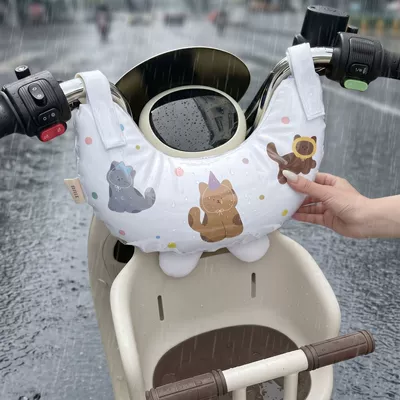 Elektromobil üçün bamper qoruyucu yastıqlar head protector, waterproof soft cushion - white-kitten-one-size-fits-all