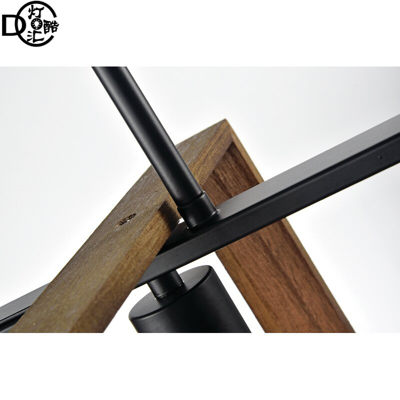 Amazon restaurante araña americana lámpara de mesa creativa estilo industrial retro isla lámpara de mesa lámpara de barra de hierro de madera maciza