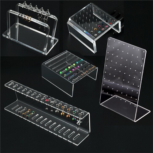 1 Transparent acrylic jewelry display board earring lip pin belly button pin tongue pin inlay display stand pose Chen 