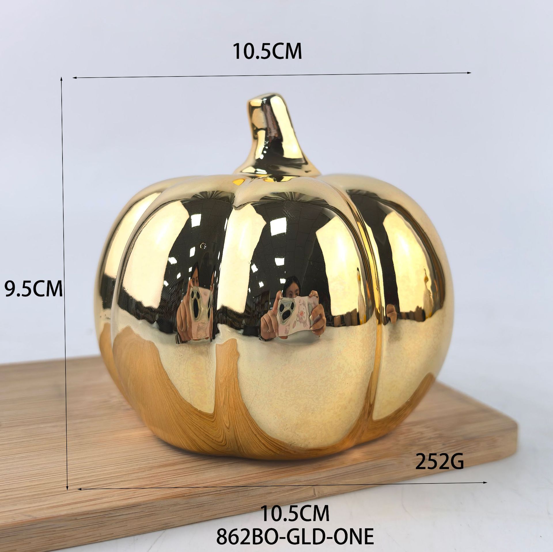 Decoración de Halloween calabaza lámpara decoración escenario Halloween atmósfera galvanizado oro calabaza decoración