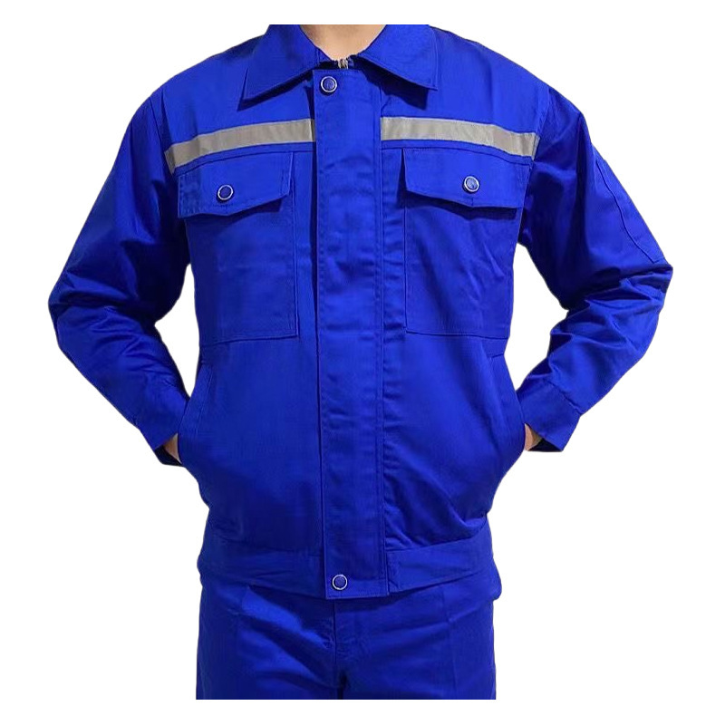 纯棉车间工程服包邮长袖反光条工装汽修加油站制服劳保服执勤服|undefined