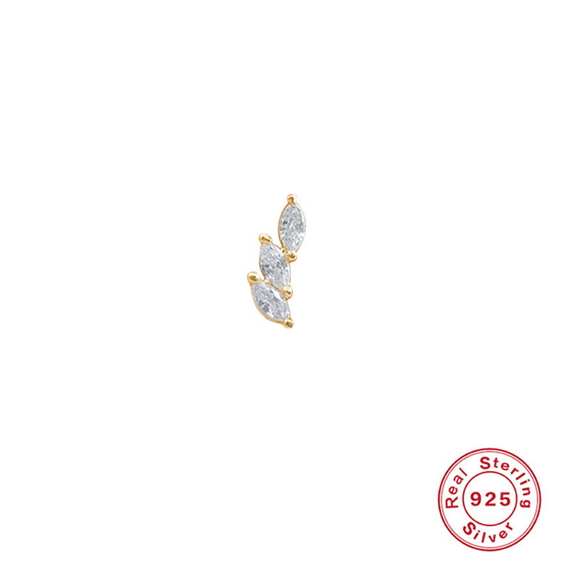 S925 plata esterlina solo Hada mariposa en forma de tornillo hueso del oído perno prisionero moda creativa pendientes punción de comercio exterior joyería