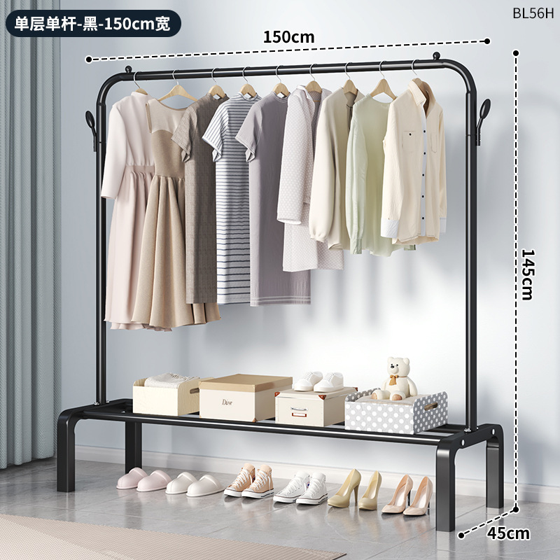BL56H-wrought 아이언 코트 랙 싱글로드 2 코트 후크 150 블랙